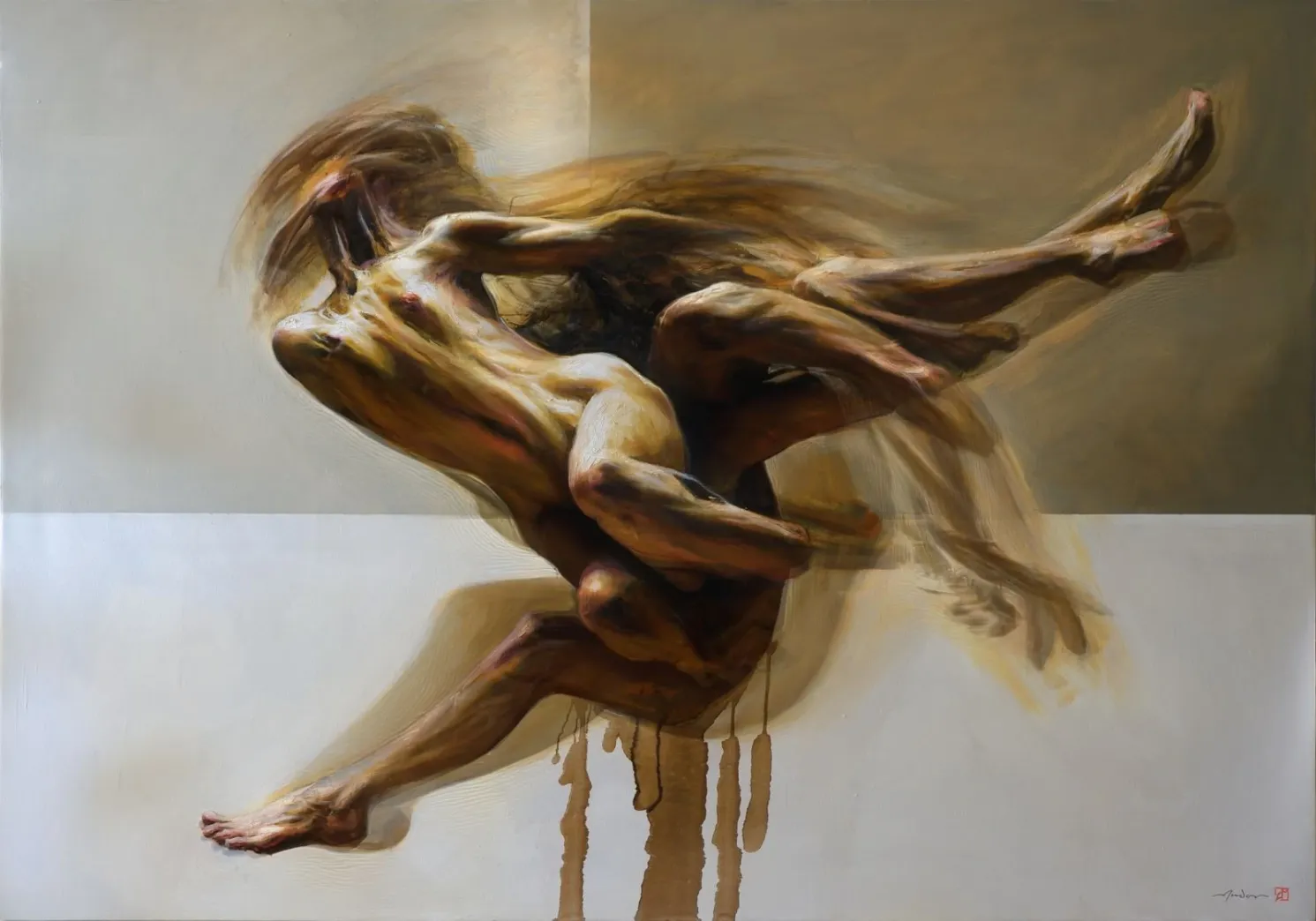 Body in Revolt — Oil on canvas · 140 × 200 cm · 2026